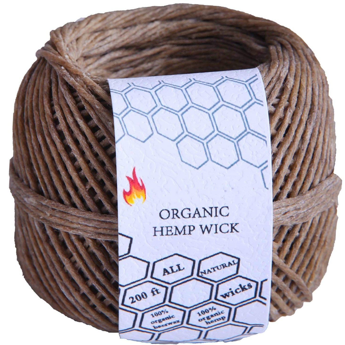100% Organic (1.0mm) Hemp Wick Coated with Natural Honey