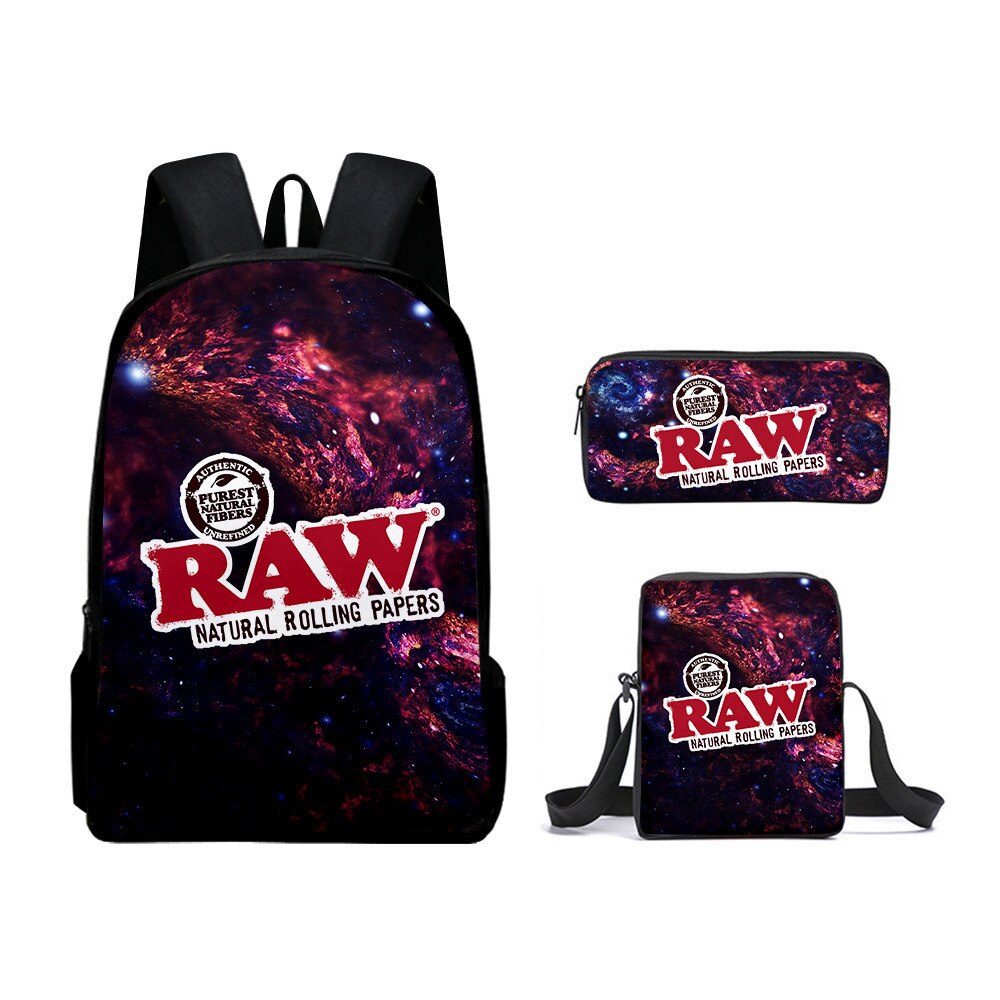 3 PCS Raw Backpack