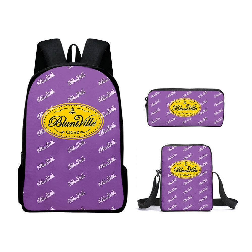 3 PCS Raw Natural Rolling Paper Backpack