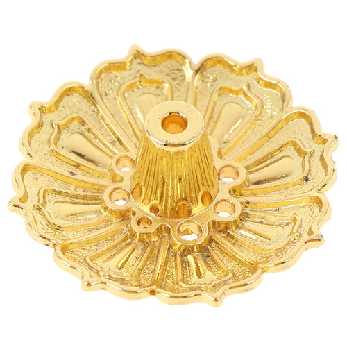 Alloy Incense Burner Stick Holder Plate Buddhism Lotus