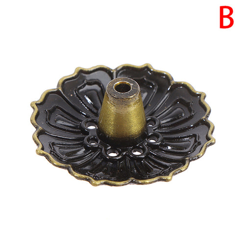 Alloy Incense Burner Stick Holder Plate Buddhism Lotus