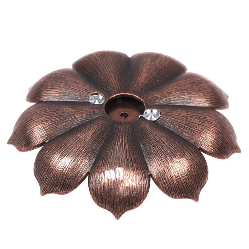 Alloy Incense Burner Stick Holder Plate Buddhism Lotus