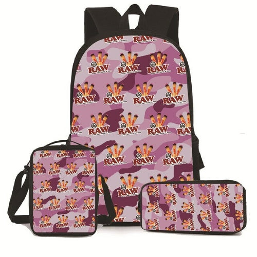 3 PCS Raw Backpack