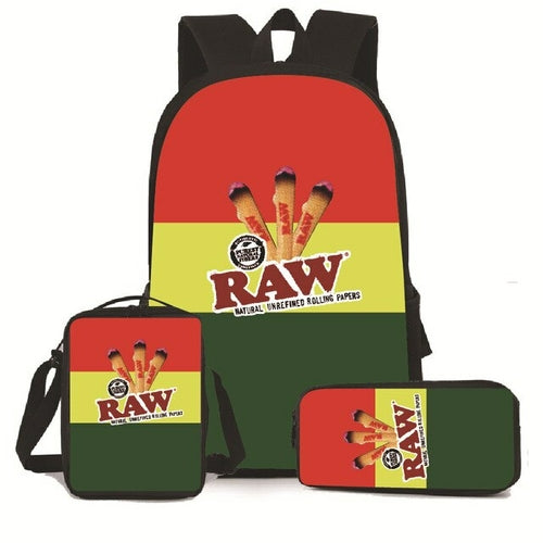 3 PCS Raw Backpack