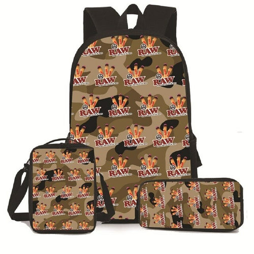 3 PCS Raw Backpack