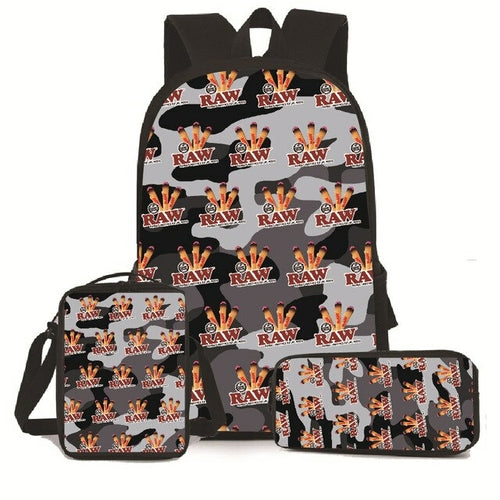 3 PCS Raw Backpack
