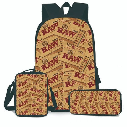 3 PCS Raw Backpack