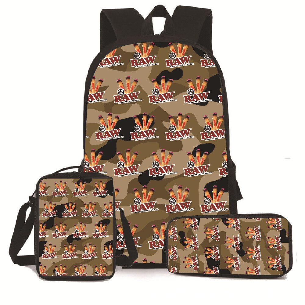 3 PCS Raw Backpack