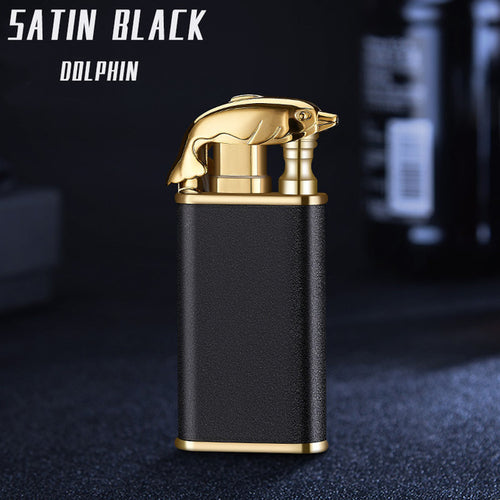 Blue Flame Metal Crocodile Double Fire Dragon Lighter