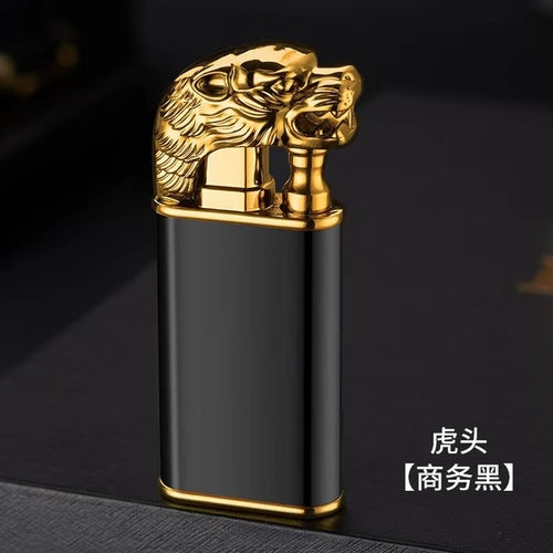 Blue Flame Metal Crocodile Double Fire Dragon Lighter