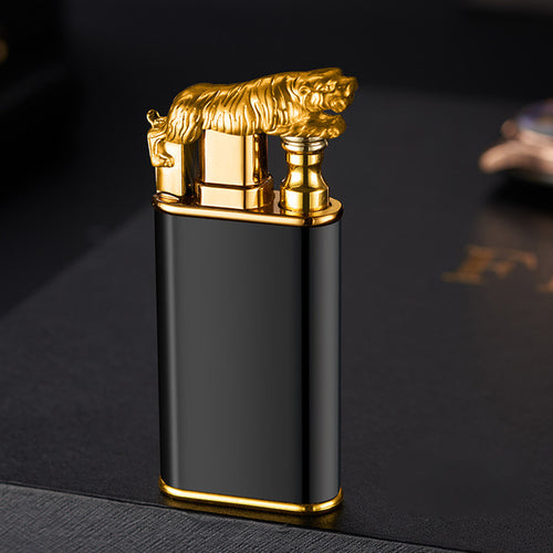 Blue Flame Metal Crocodile Double Fire Dragon Lighter