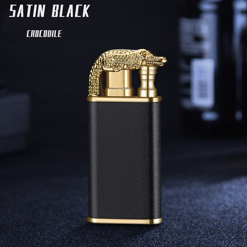 Blue Flame Metal Crocodile Double Fire Dragon Lighter