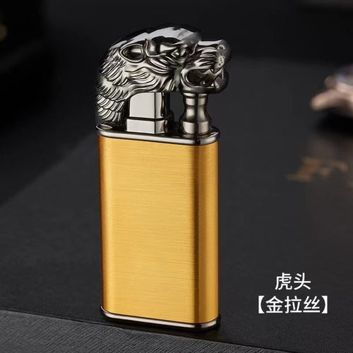 Blue Flame Metal Crocodile Double Fire Dragon Lighter