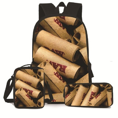 3 PCS Raw Backpack