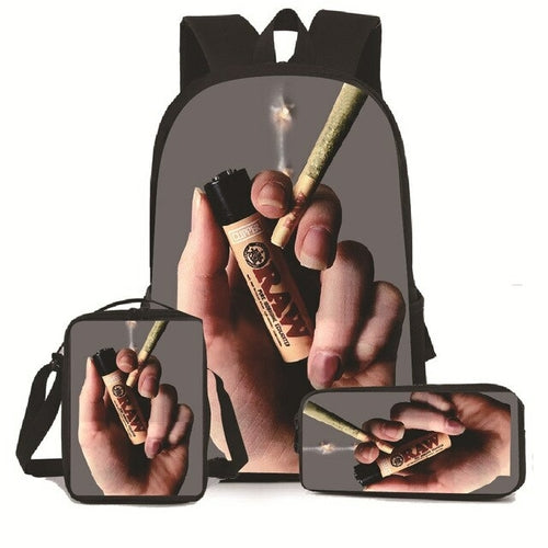 3 PCS Raw Backpack